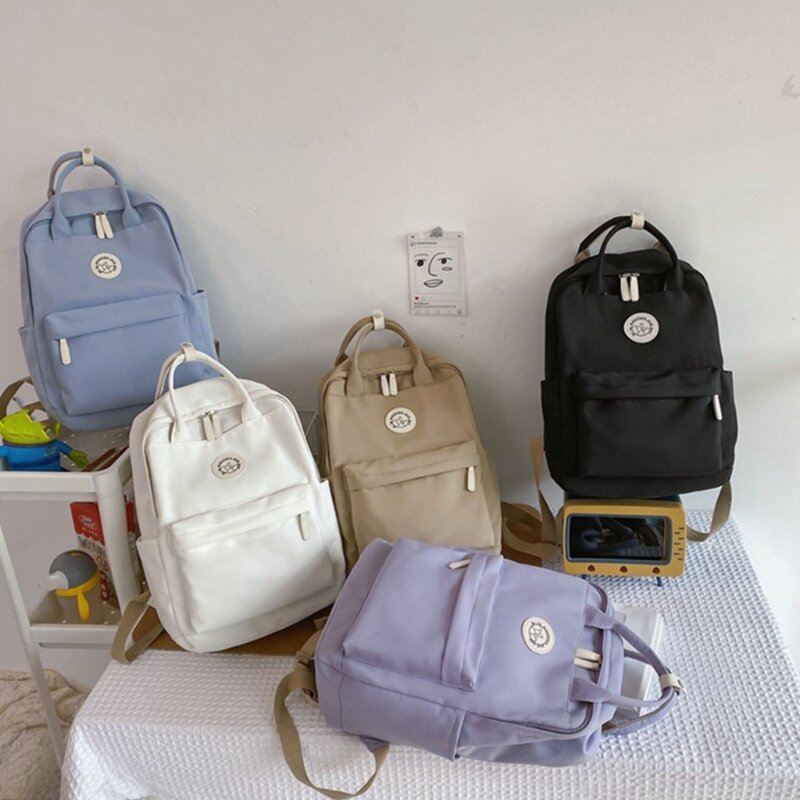 Linda mochila escolar de nailon, mochilas de viaje para ordenador portátil, mochila japonesa, mochila informal para niña, niño y