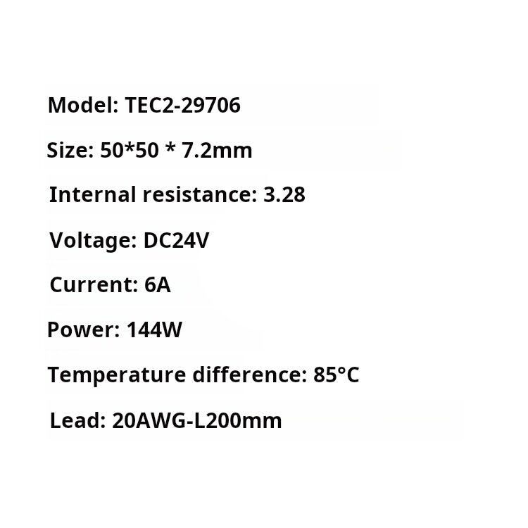 Tec2-29706 이중층 전자 반도체 펠티에 쿨러, 일류 산업 제품, 큰 온도 차이, dc24v