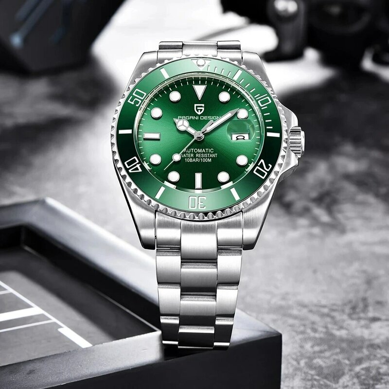 PAGANI DESIGN Men Relógio De Pulso Mecânico Luxo Cerâmica Bezel Automatic Watch Sapphire Glass Watch for Men