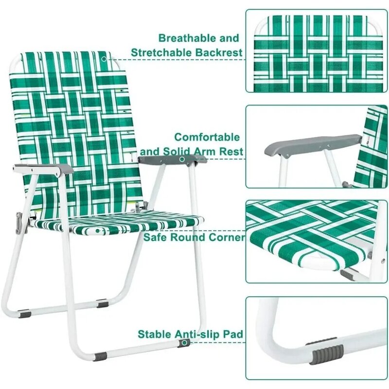 Outdoor-Stuhl 2er-Set, Hochleistungs-Metallrohre sorgen für Festigkeit und Haltbarkeit, Gartens tuhl