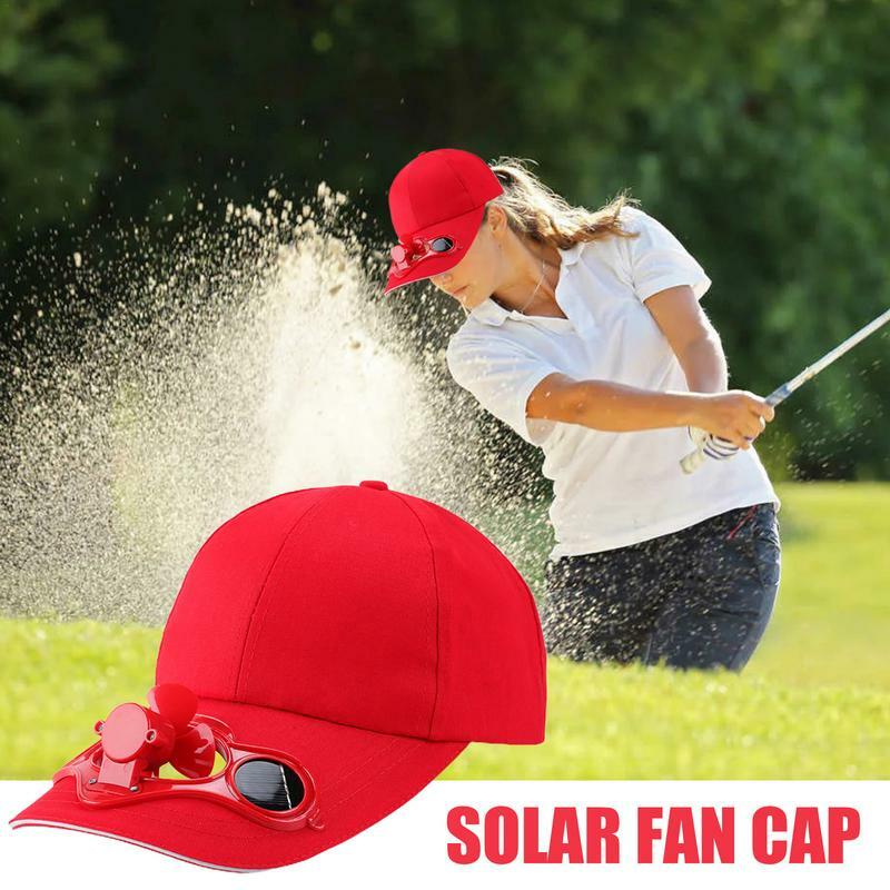 قبعة واقية من الشمس تنفس ، قبعة مروحة الشمسية ، البيسبول ، الغولف ، الشمس ، تعمل بالطاقة