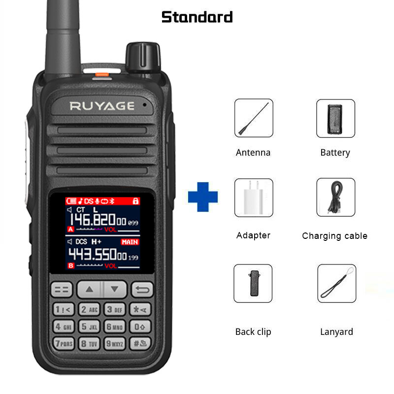Ruyage Uv2dアマチュア無線双方向ラジオ256chトランシーバー航空フルバンド108-520mhz警察スキャナー