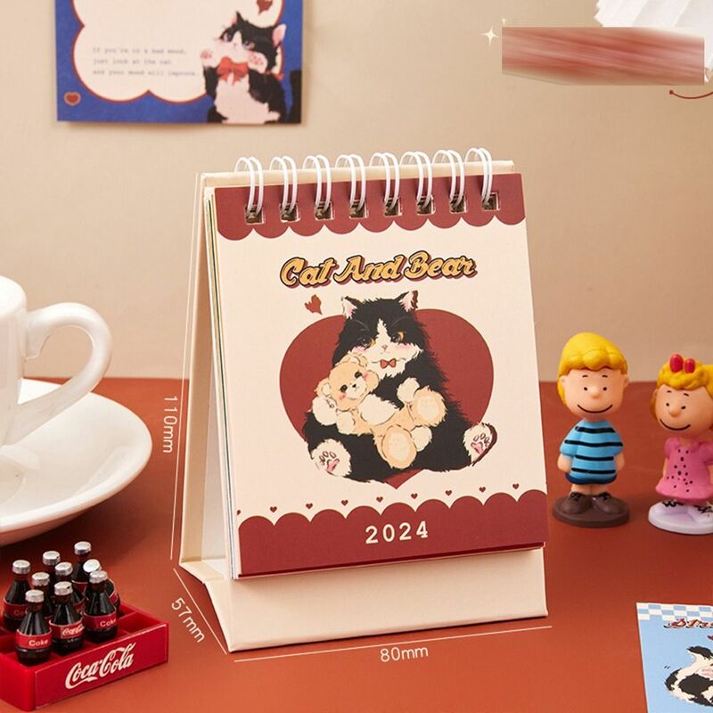 Calendario giornaliero calendario 2024 calendario da tavolo regalo per ufficio in piedi decorazioni per la casa novità Decorative Mini Daily Household