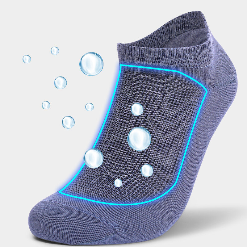MiiOW – lot de 5 paires de chaussettes invisibles en coton, ensemble de chaussettes professionnelles d'été respirantes pour hommes, en maille de cheville, coupe courte pour hommes, cadeau