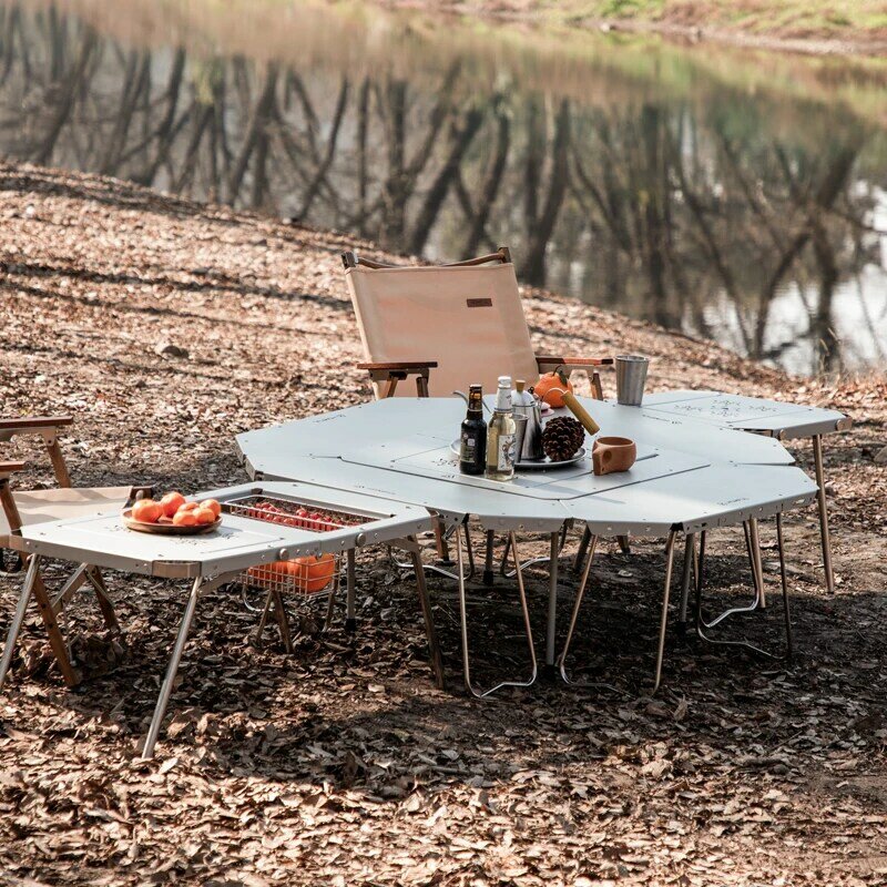Table pliante d'extérieur en alliage d'aluminium, ultralégère, équipement de pique-nique, camping, nouvelle collection