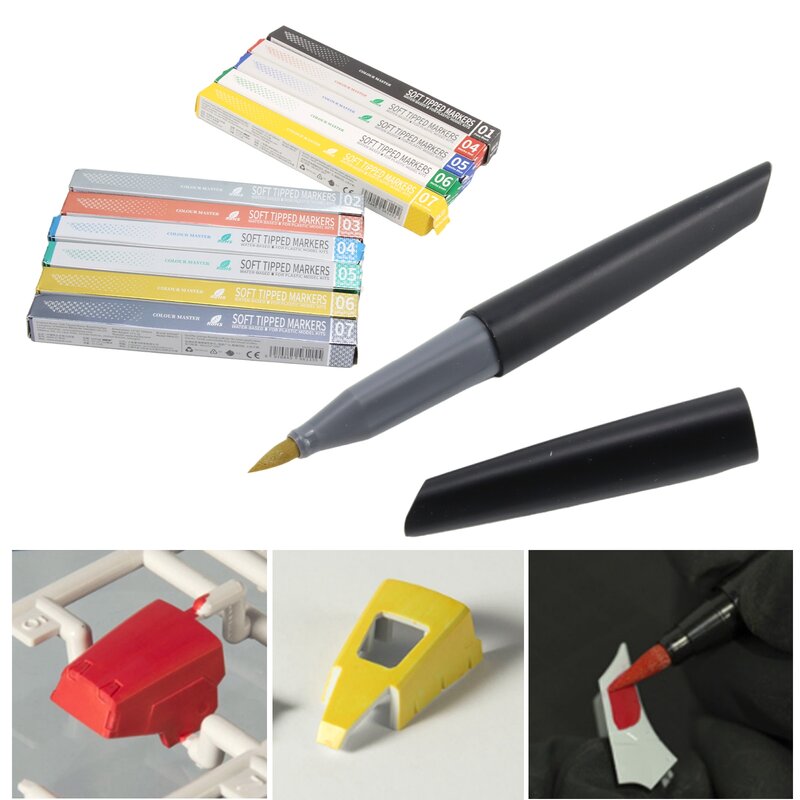 DSPIAE – marqueurs à pointe souple, 11 couleurs, ensemble de stylos pinceaux, outils de peinture, rouge, bleu, vert, jaune, noir, jaune, gris, or, 11 pièces/ensemble