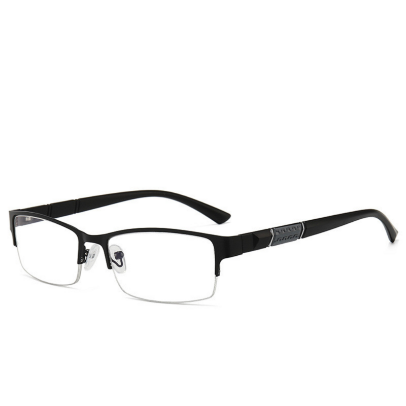 Anty niebieskie okulary na krótkowzroczność mężczyźni Retro metalowe pół rama Student Square okulary dla osób z krótkowzrocznością ramki dla kobiet w wieku 0 -1.0-1.5-2.0-2.5-3.0-3.5-4.0