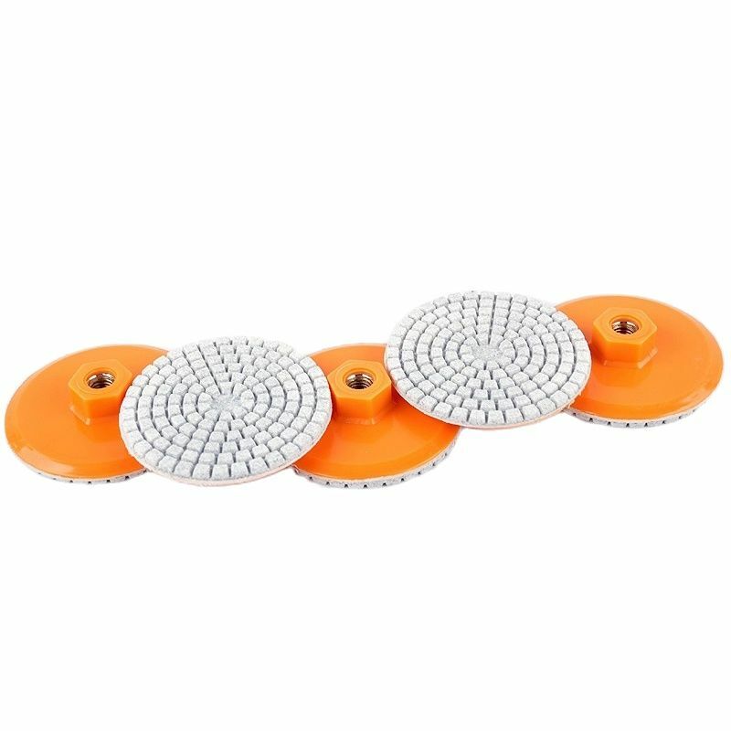 4inch 100mm Integrated Diamond Wet/Dry Polishing Pad With Backer For Grinding Granite Stone Concrete Marble Quartz Abrasive Tool