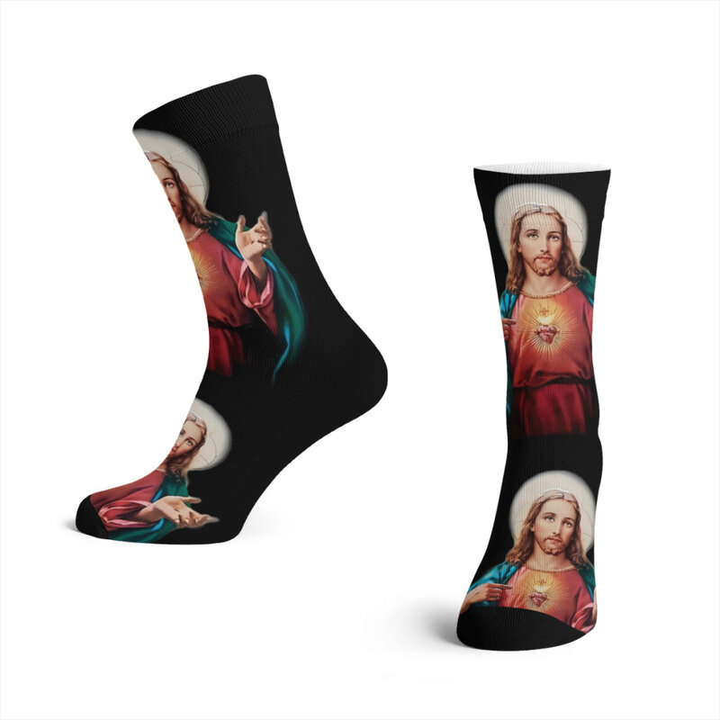 Jesus Christus Saviour Männer Frauen Socken Im Freien Frühling Sommer Herbst Winter Strümpfe Geschenk