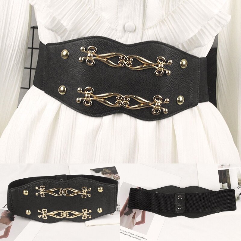 Cinto elástico espartilho gótico cintura cincher espartilho elástico cinto para vestidos femininos