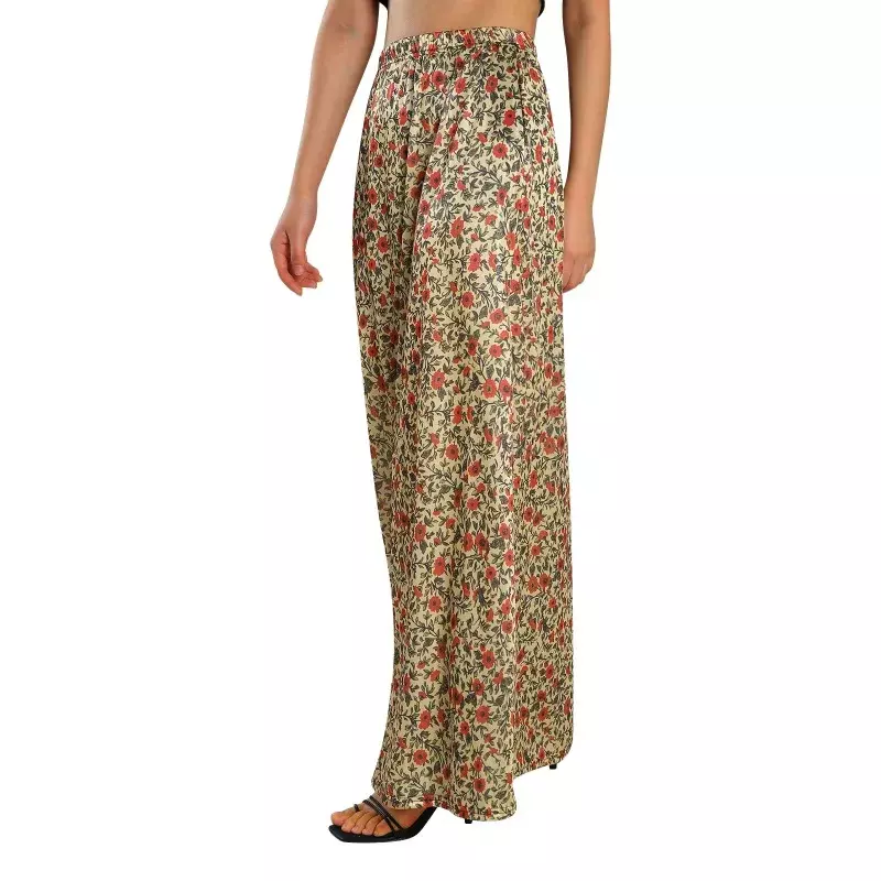 Женская длинная юбка-трапеция, повседневная облегающая юбка с цветочным принтом, несколько расцветок, модель MYQH09 на лето, 2024