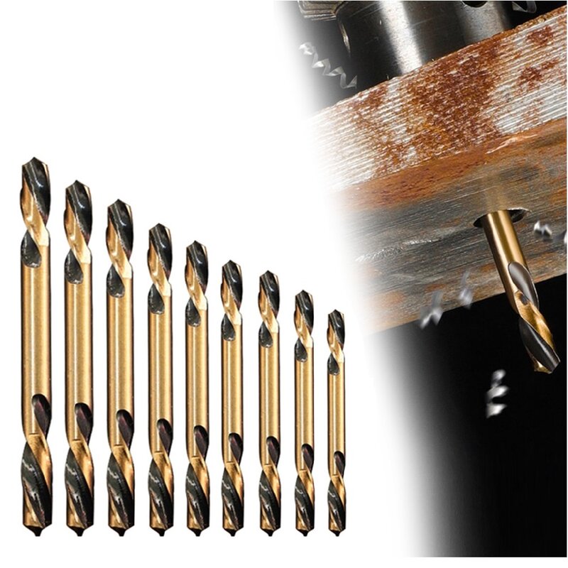Brocas de taladro de doble cabezal HSS, herramientas eléctricas de acero de alta velocidad para Metal, acero inoxidable y madera, 1 unidad