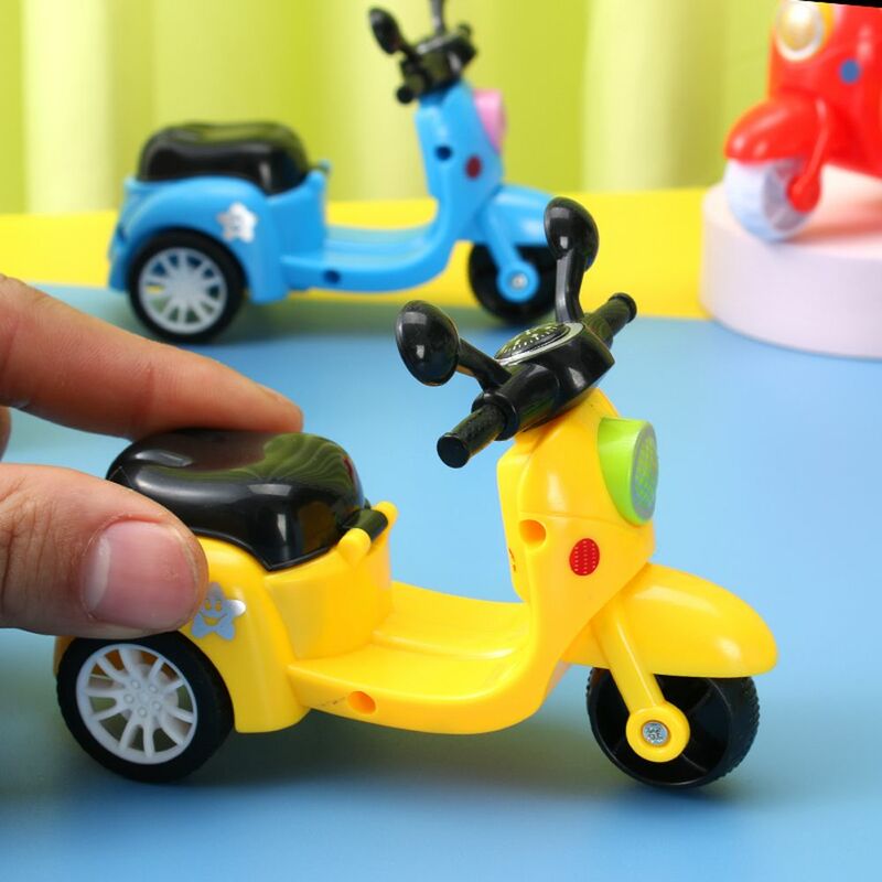 Cartoon Baby Simulation Motorcycle Model Birthday Gifts Early Learning Mini Motorcycle Boy Toy Kids Inertia Car Pull Back Car
