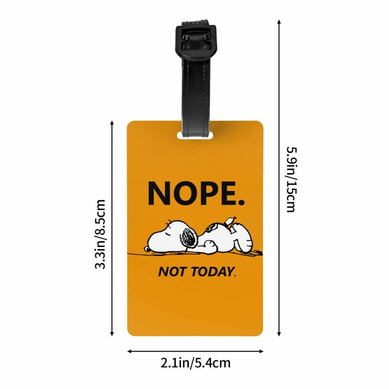 Custom Cute Cartoon Snoopy Luggage Tag Custom Baggage Tags Privacy Cover ID Label