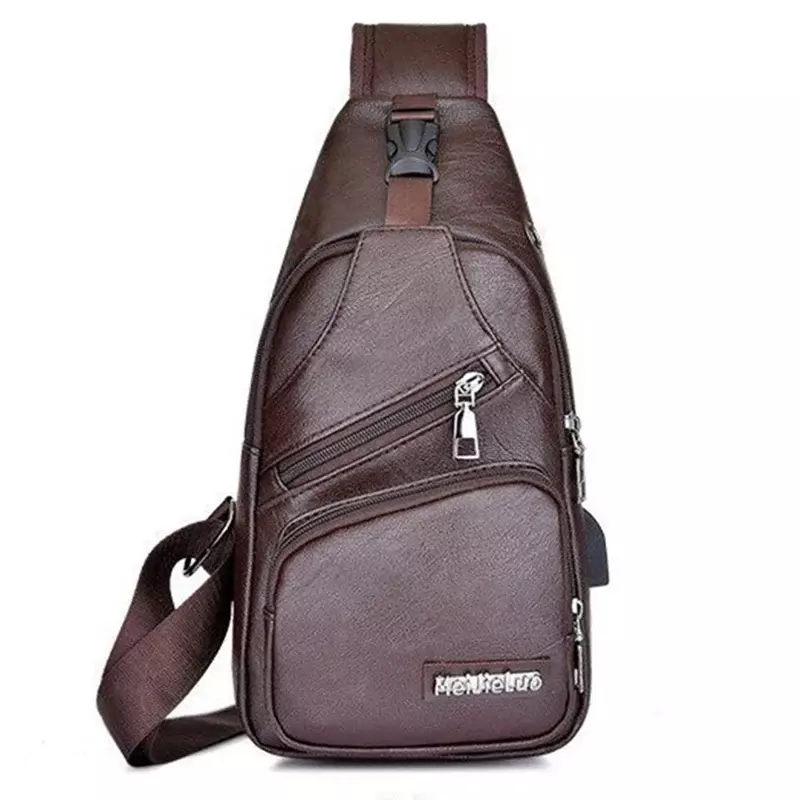 Мужские дорожные сумки через плечо, Мужская нагрудная сумка с usb-зарядкой, дизайнерская сумка-мессенджер из искусственной кожи, сумки на плечо