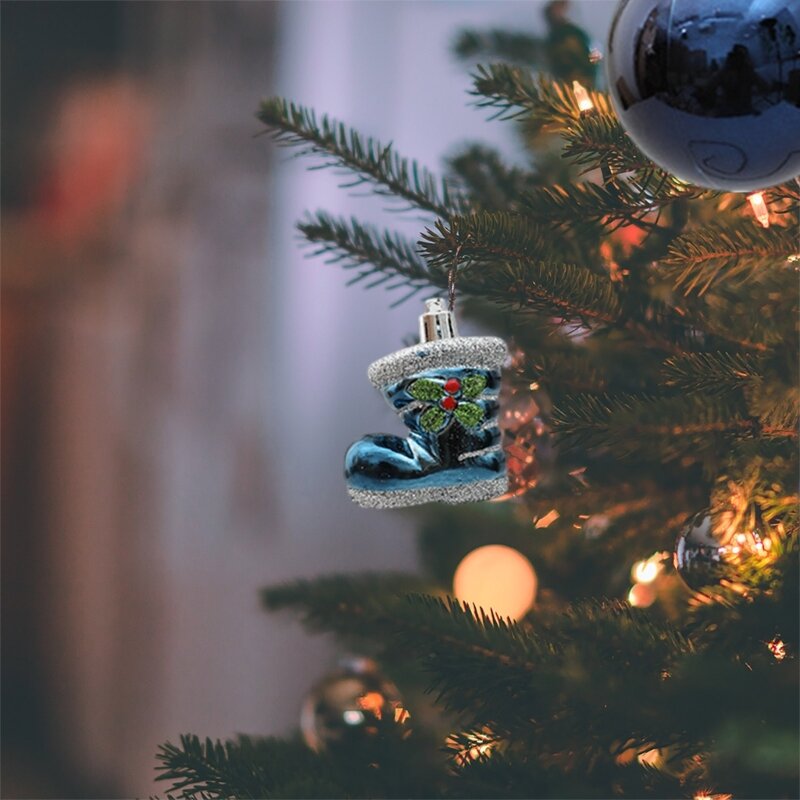 クリスマスツリーオーナメント 29個パック ブルーボールスターペンダント お祝いの装飾用 2024年新年ギフト