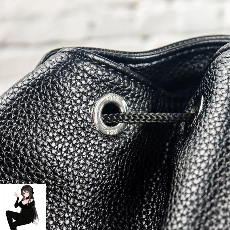 Серебристый ранец с пряжкой личи 1017 ALYX 9SM для мужчин и женщин, рюкзак с откидным карманом на шнурке и регулируемыми лямками Y2k