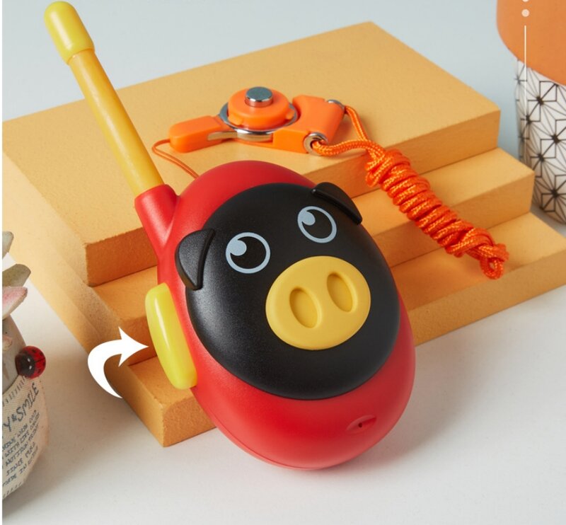 Mini Walkie-Talkie para crianças, telefone sem fio, presentes de aniversário de Halloween, brinquedo para meninas e meninos, criança, 3-8 anos, 2PCs