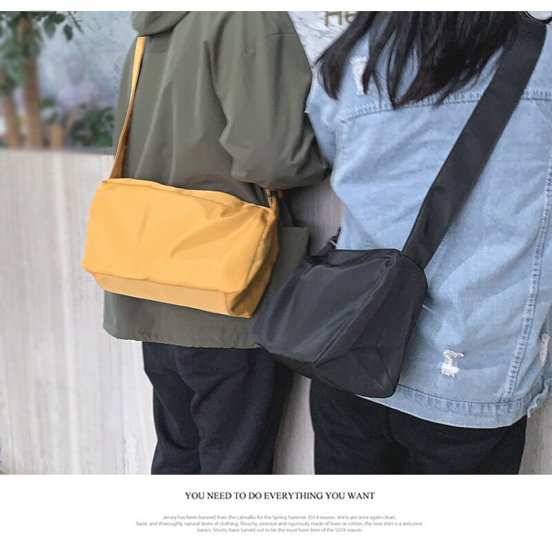 Sac à bandoulière en toile coréenne pour femme, sacs à main en nylon imperméable pour fille, étudiant initié, sacoches de livre, 2023