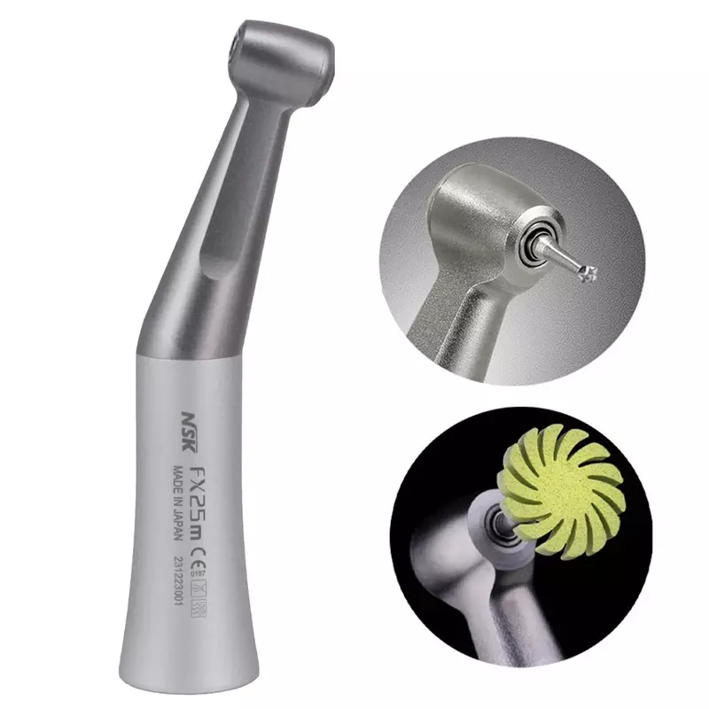 NSK FX25 FX65 Dental 1:1 Contra Angle Low Speed Direct Drive Handpiece Mini Head Dentistry Against Contra Angle Polishing Tools