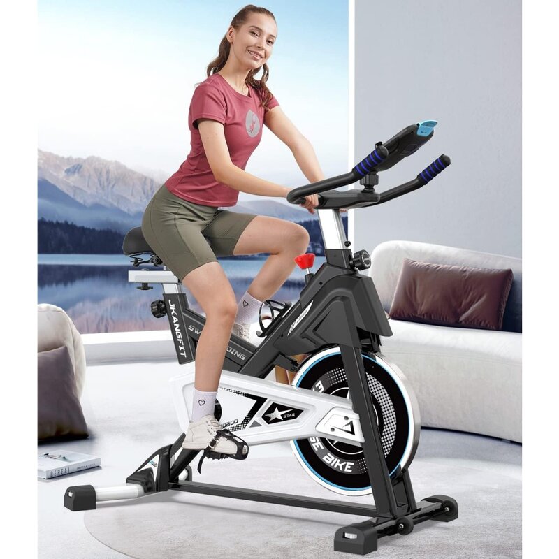 Bicicleta estática para interiores, bici de ciclismo con Sensor Bluetooth incorporado, Compatible con aplicaciones de bicicleta de ejercicio