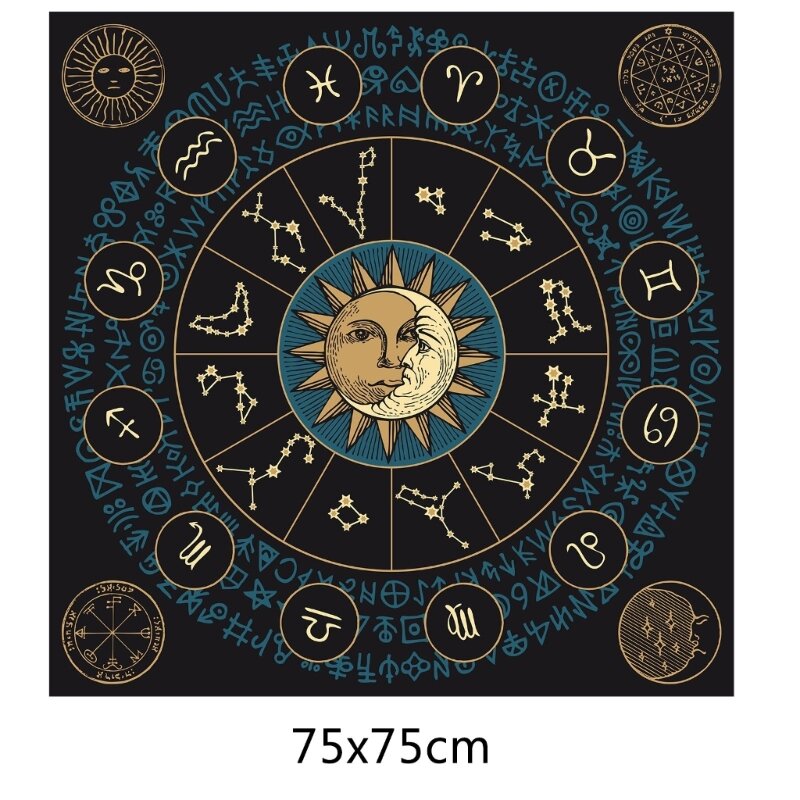 Tarot Tablecloth Soft & Durable Table Cover Stylish Tarot Reading Mat Discover the Fascinating World of Fortune Telling