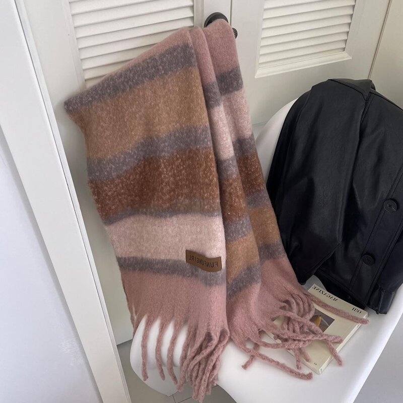 Warme Winter Quaste Schal Mode verdicken Acryl fasern Mohair Schal vielseitigen Schal