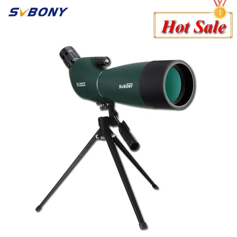 SVBONY SV28/SV28PLUS-miras de tiro con trípode, 25-75x70, impermeables, alcance compacto, para tiro al blanco, vida silvestre