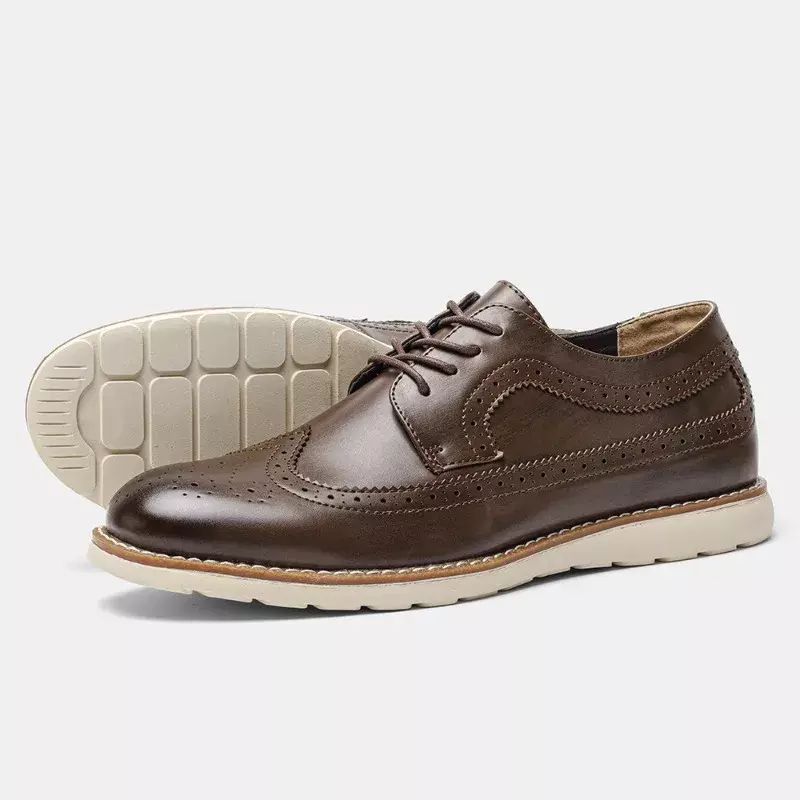 Туфли-оксфорды мужские ручной работы, роскошные броги, Классические деловые официальные туфли, дышащие кожаные оксфорды в ретро стиле