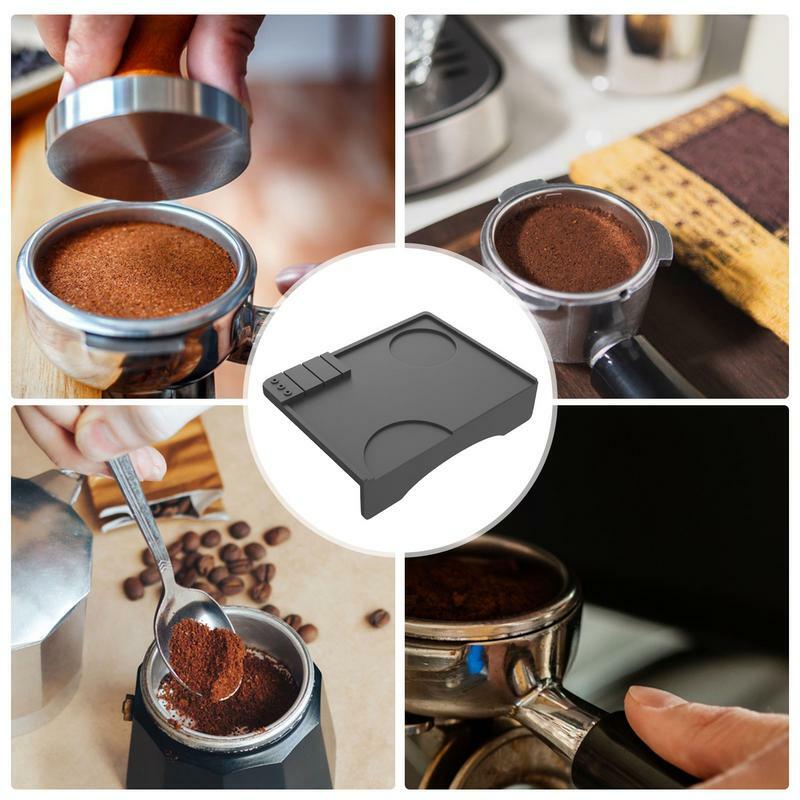 Alfombrilla de silicona para Espresso, 7,6x5,7 pulgadas, segura para alimentos, resistente al calor, para café, portafiltro, Barista