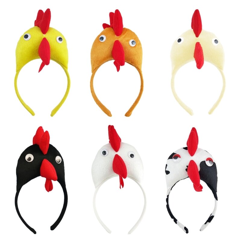 Topi Ayam Gemuk Lucu Ikat Kepala Lucu Ayam Jantan yang Menggemaskan untuk Festival Paskah