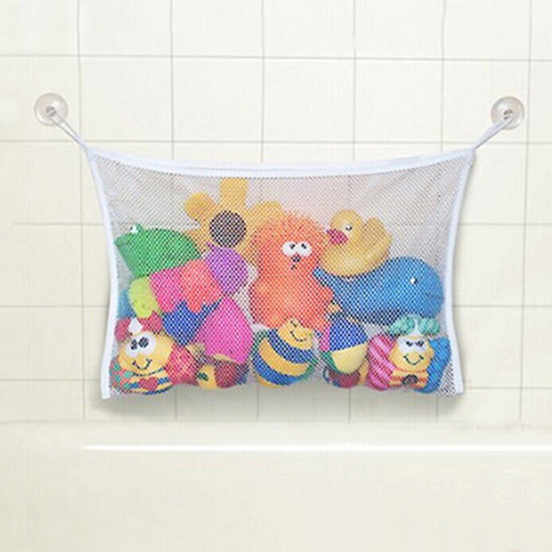 1 ~ 8 buah tas jala kamar mandi bayi desain pengisap untuk tas mainan mandi mainan anak-anak bayi tas jaring penyimpanan mainan jaring gantungan mandi bayi
