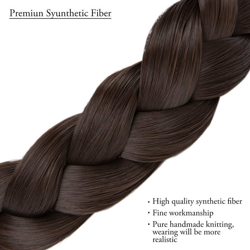 Synthetic Premium Adjustable Handmade Braided Elastic Band Hair Fashion Braiding Hair Headband Headwear For Women