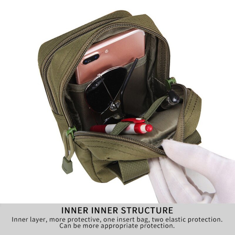 내마모성 벨트 허리 가방, 900D 나일론, 방수, 대용량 휴대폰 가방, 유니섹스 러닝 백, 6 인치 휴대폰 포켓