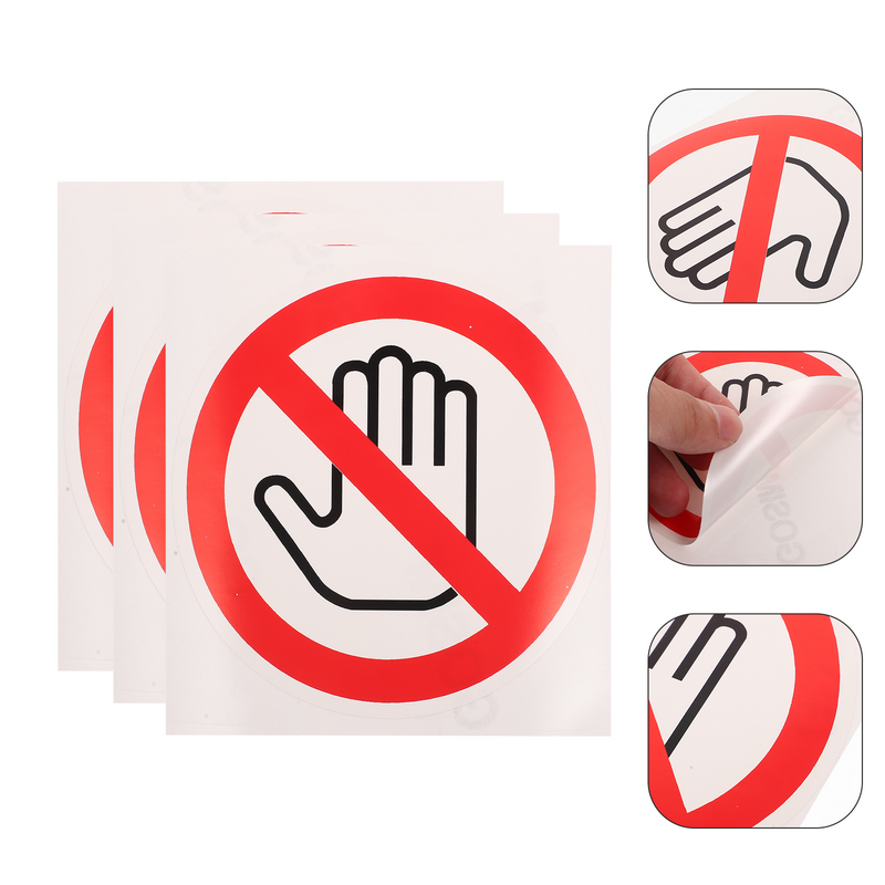 No toque la pegatina, no toque la etiqueta de advertencia, no toque la etiqueta de la señal de advertencia