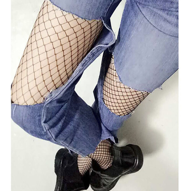 Medias de malla con agujeros para mujer, medias sexys para fiesta, medias de red ajustadas, medias de fiesta para club, TT090