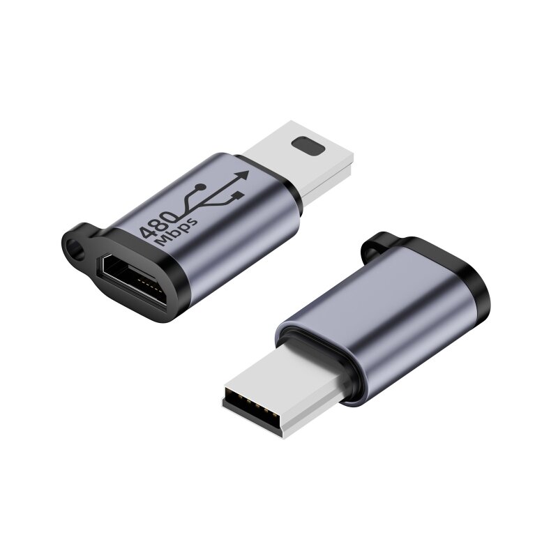 Convertidor de Adaptador tipo C a Micro USB, Conector de aleación de aluminio de 18W, 480Mbps, para cámara Digital, GPS, envío directo