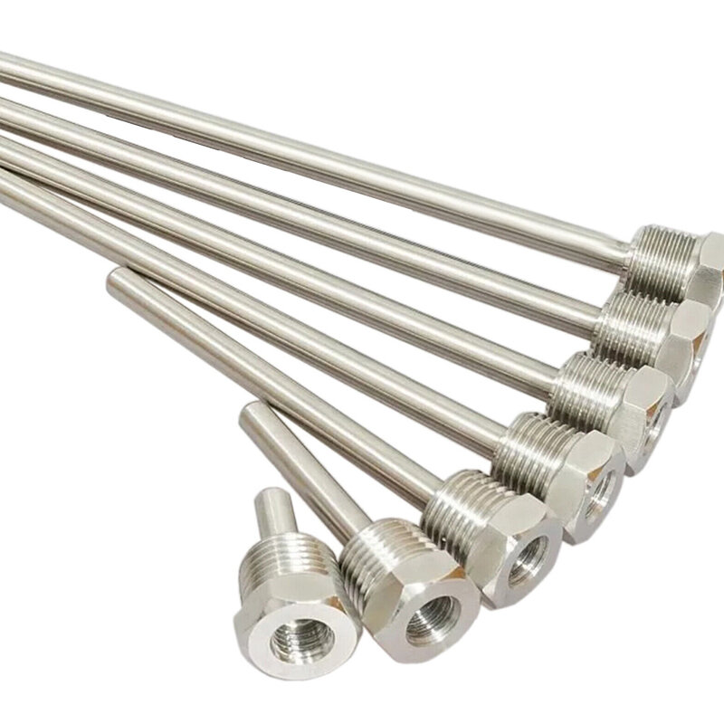 Thermowell de aço inoxidável para sensor de temperatura, Home Tools, G Thread, 2Mpa, 304, 30-200mm, 1/2