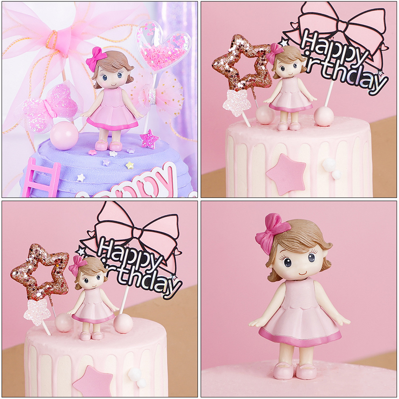 Mädchen Spielzeug Geburtstag Ornament Dekoration Topper resin Meerjungfrau Happy figures Mädchen Modell