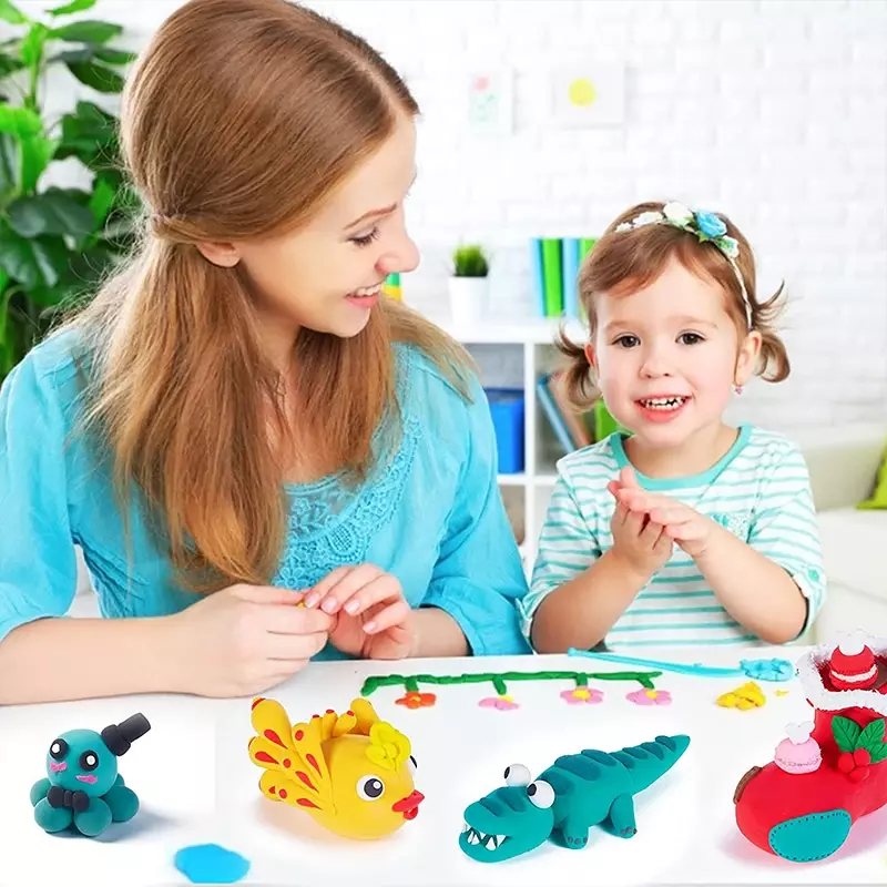 36 kolorów suche powietrze plastelina glina plastyczna dla dzieci polimerowa zabawka edukacyjna 5D dla dzieci prezent gra światło Playdough Slime