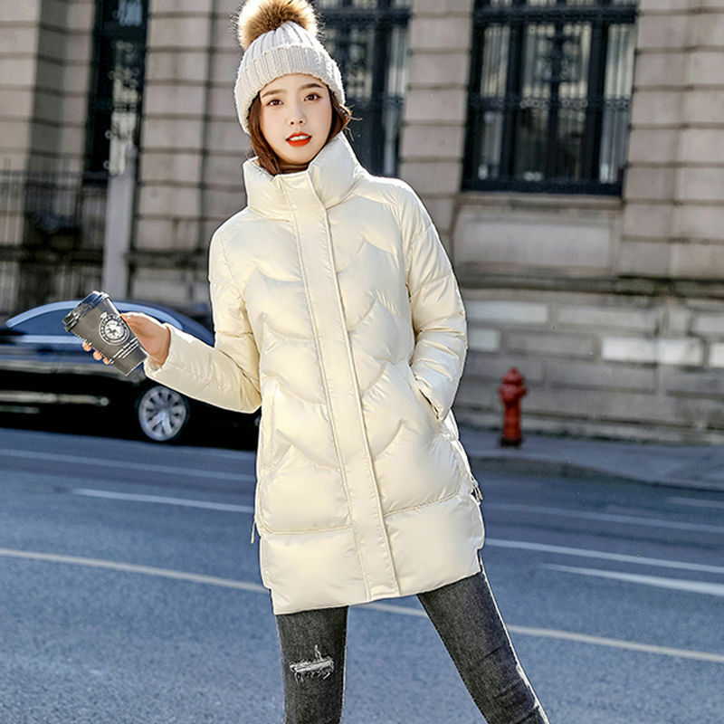 Jaket Down katun wanita, Luaran gaya longgar kasual serbaguna nyaman musim dingin 2023