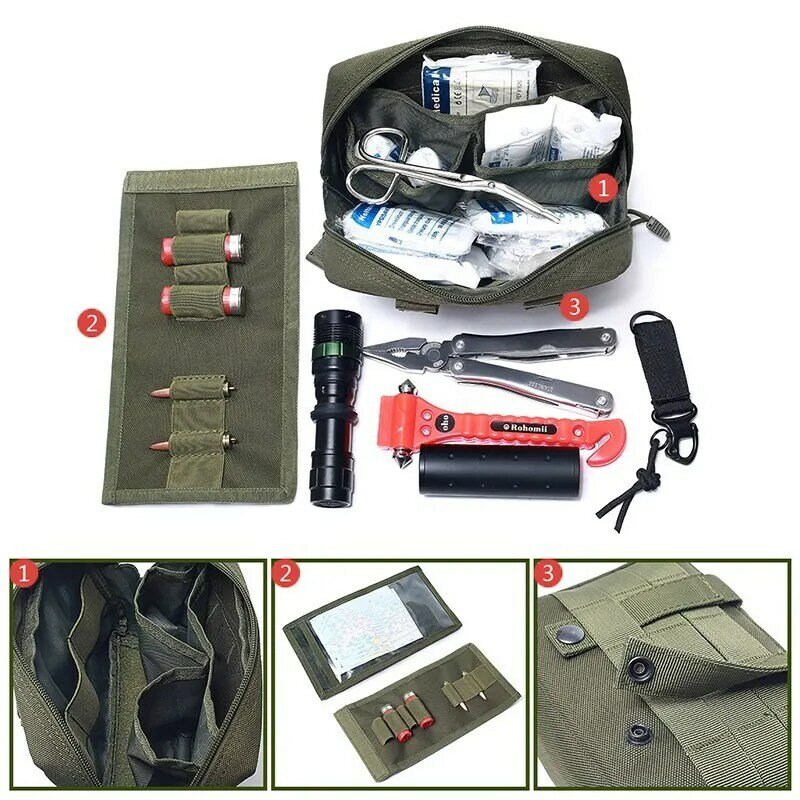 Lawaia Outdoor Sports Multifunctional MOLLE Bodypack First Aid Kit Medical Kit EDC Tool Storage Bag 1000D Nylon Waist Bag