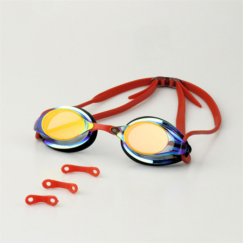 Competição Profissional Óculos De Natação, Chapeamento Anti-Fog, Proteção UV à prova d'água, Sílica Gel Óculos De Mergulho, Óculos De Corrida