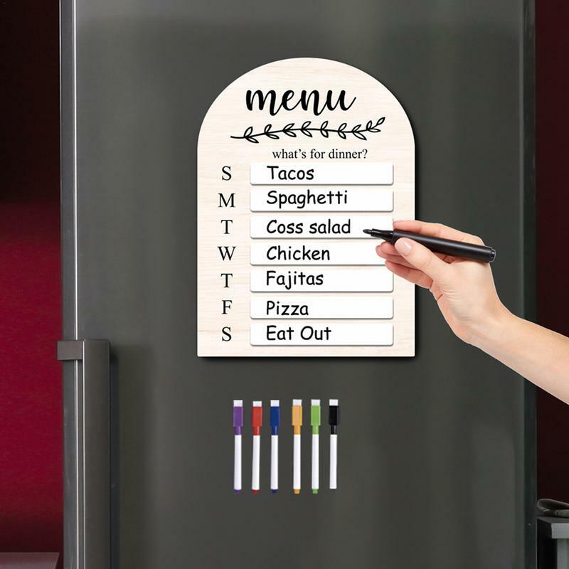 마그네틱 주간 플래너 냉장고용 마그네틱 보드, 환경 친화적, 건식 지우기 보드, 계획 무드