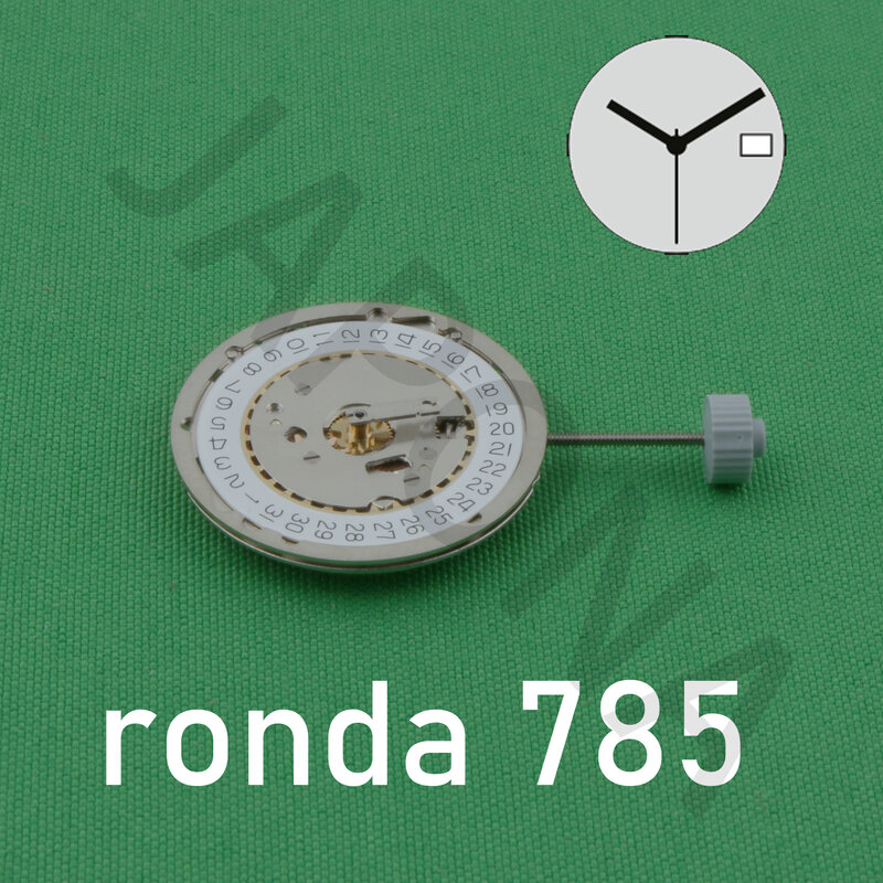 Movimento ronda 785 Swiss 785-3 normtech movimento al quarzo a 3 mani con accessori per la data riparazione di parti di ricambio movimento swatch