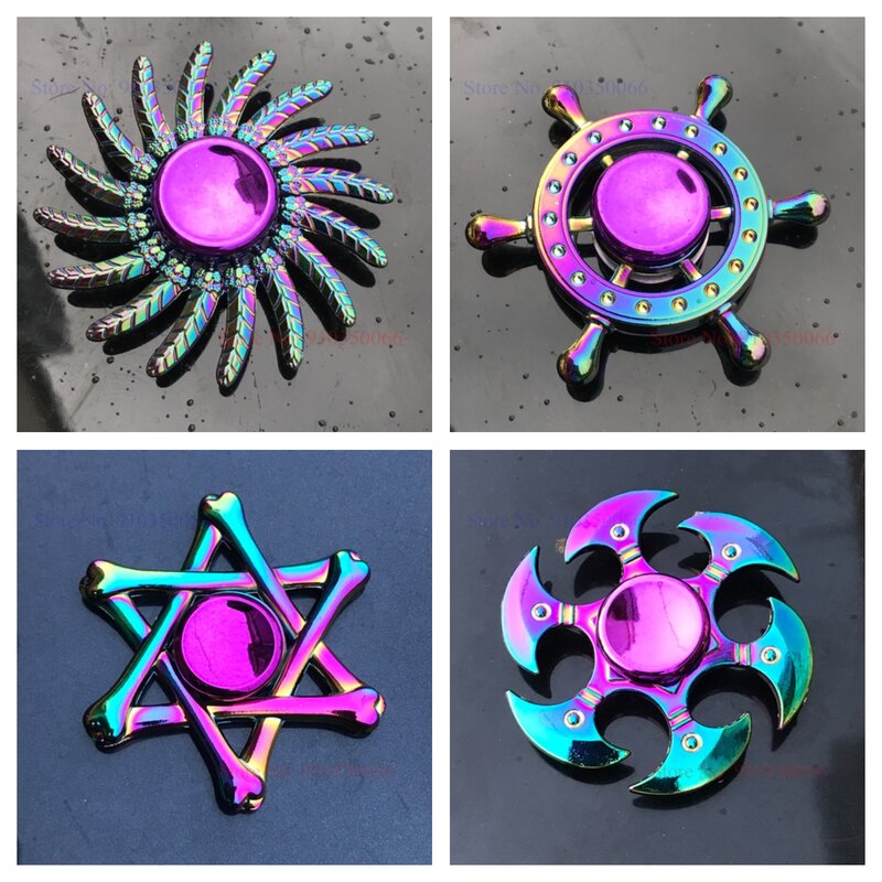 Fidget Spinners ADHD Relieves Stress Creative Finger Spinner Metal Anti-Anxiety Focus Toy for Children Boys Adult Birthday Gift