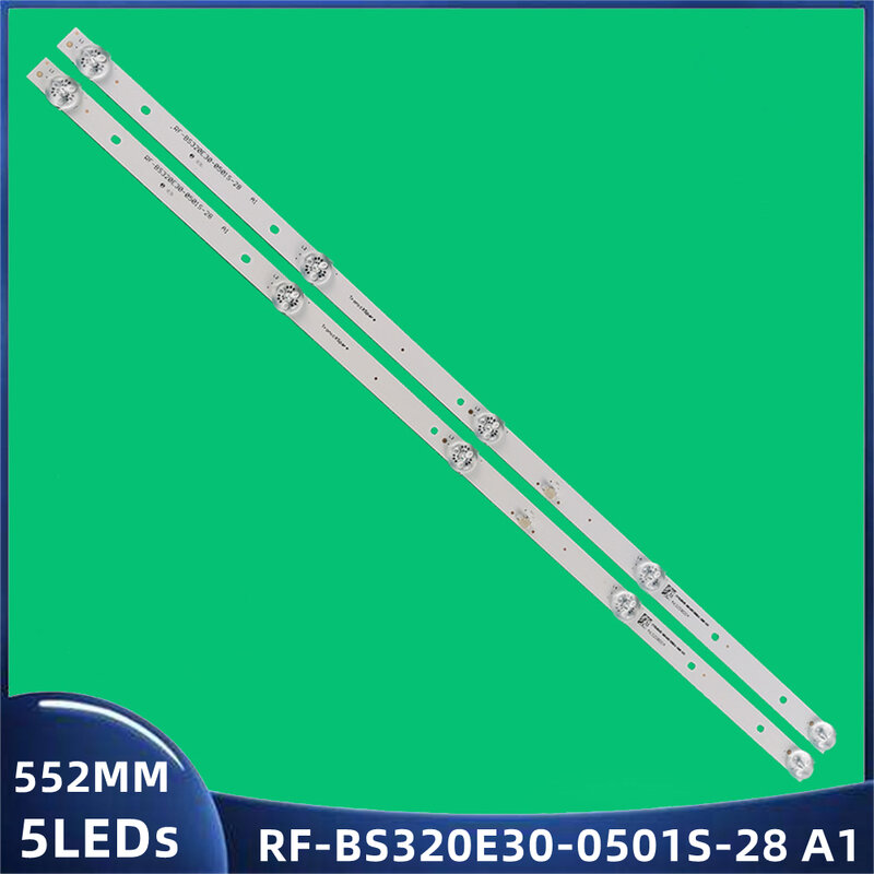 2 Stks/set Led Backlight Strips RF-BS320E30-0501S-28 A1 32f1000 V320dj8-q01 LED32-ES5004 6V 5Leds 552Mm