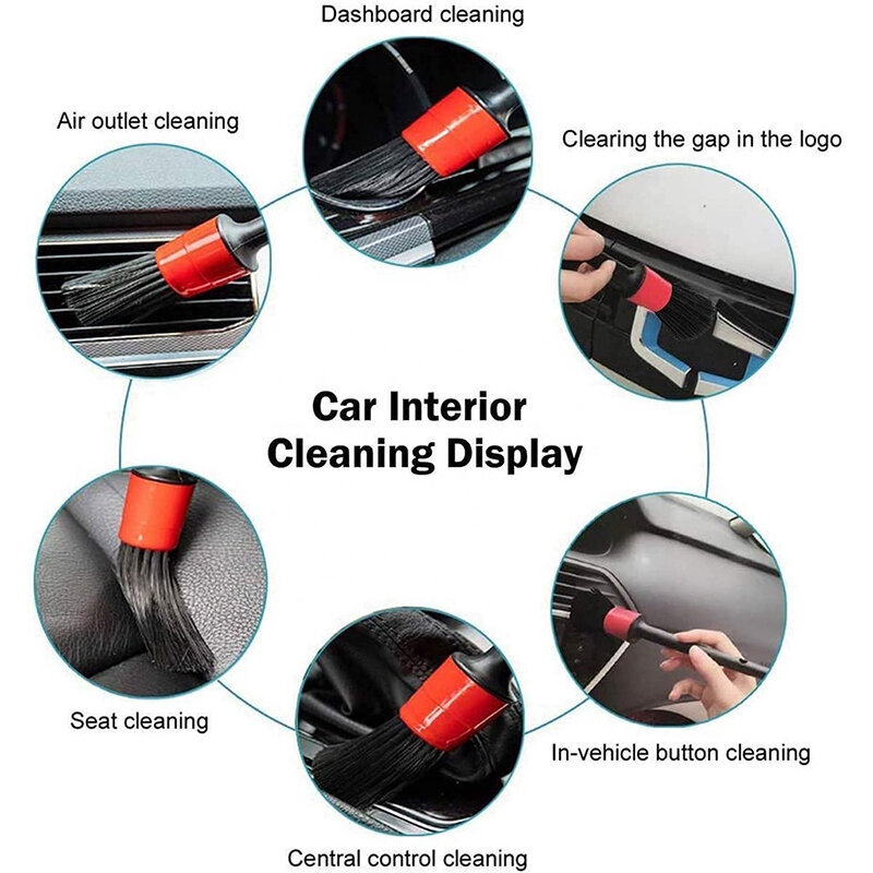 5 buah sikat Detail kursi mobil sikat Detail cuci mobil sikat celah untuk mobil