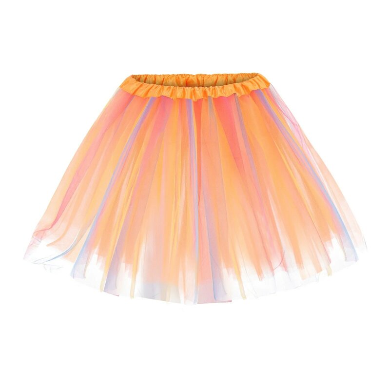 Women's Colorful Skirts Summer High Waisted Gauze Mesh Dopamine Matching Short Skirt Sweetheart Princess Wind Ball Gown Dress