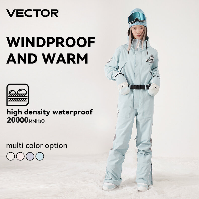 VECTOR-pantalones de esquí Extra gruesos para mujer, monos largos rectos, cálidos, a prueba de viento, impermeables, para deportes al aire libre, Snowboard y moto de nieve
